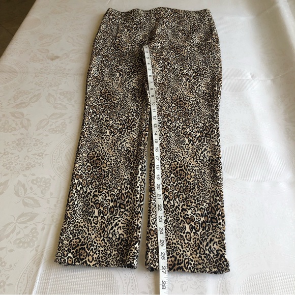 Chico’s Brown Animal Print Leopard Stretchy Waist Leggings Pants Women’s Size XS - Picture 9 of 16